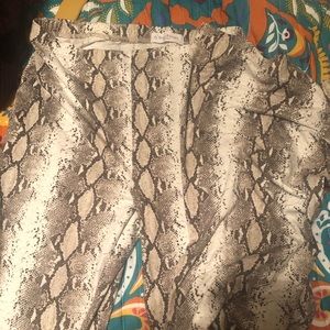 Snakeskin stretch pants